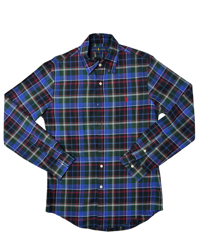 Ralph Lauren Slim Fit Tartan Plaid Oxford Shirt