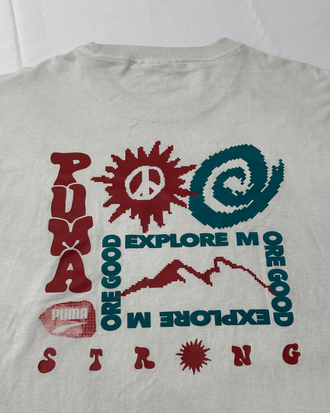 Puma Explore More Good Pixel Off-White Graphic T-Shirt
