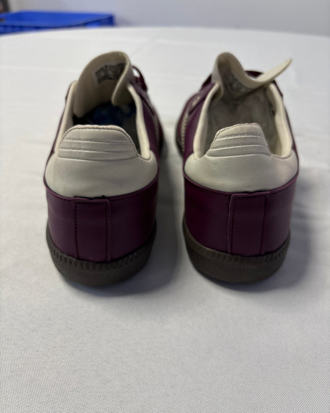 Homiro Burgundy Three Stripe Low Top Sneakers