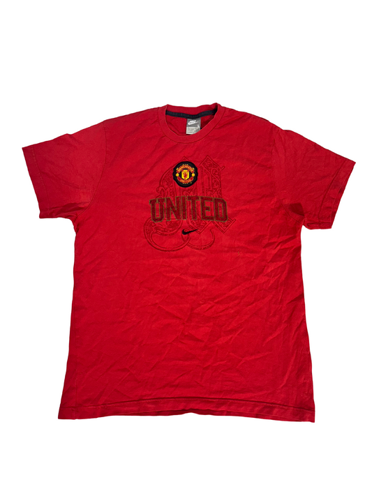 2008-09 Manchester United United Graphic Tee Red - M