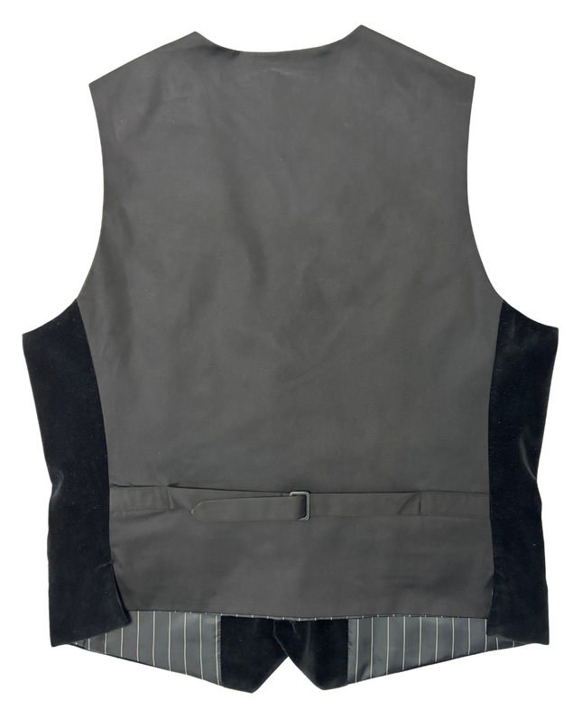 Kenneth Cole New York Black Velvet Tailored Waistcoat