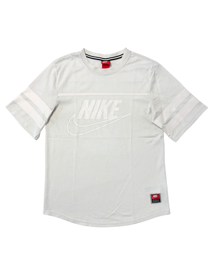 Nike White Mesh Logo Athletic Jersey T-Shirt - S