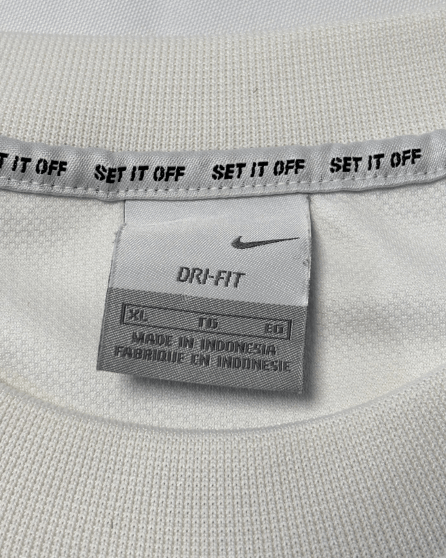 Nike Revolution White & Green Dri-FIT Training T-Shirt