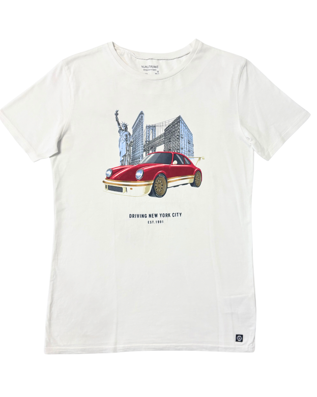 Nukutavake NYC Driving Graphic White T-Shirt - XS