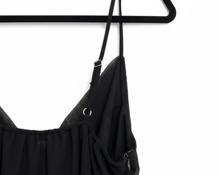 TRENDYOL Black Cowl Neck Slip Midi Dress