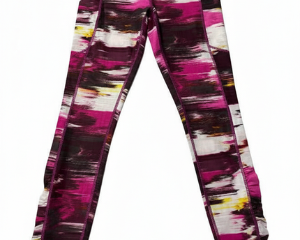 Lululemon Vibrant Abstract Print Ruched Ankle Leggings