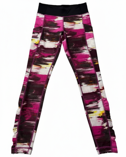Lululemon Vibrant Abstract Print Ruched Ankle Leggings