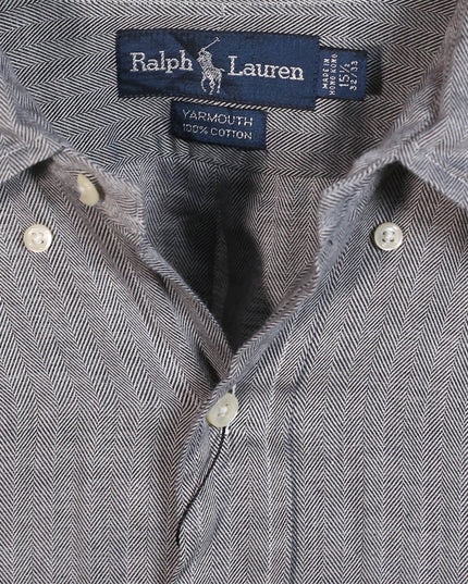 Ralph Lauren Yarmouth Long Sleeve Button Up Gray Shirt