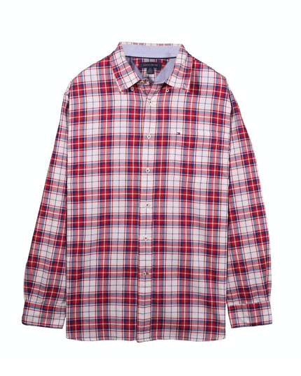 Tommy Hilfiger Red, White & Blue Check Cotton Button-Down Shirt