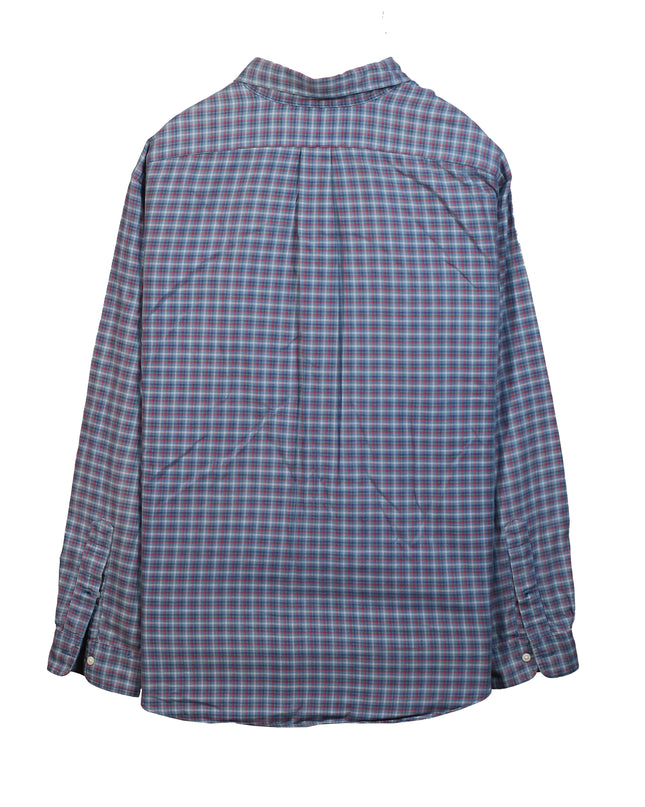 Ralph Lauren Classic Fit Plaid LS Button Down Blue Shirt