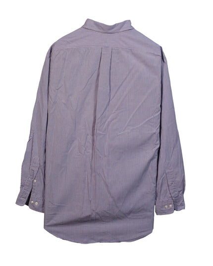 Ralph Lauren Button Down Dress Striped Classic Fit Purple Shirt
