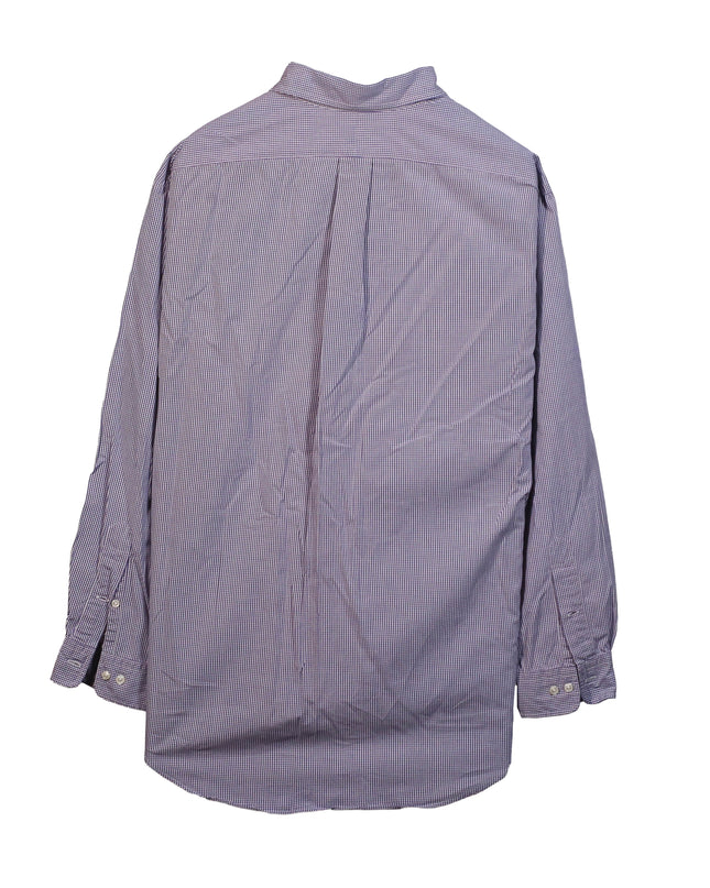 Ralph Lauren Button Down Dress Striped Classic Fit Purple Shirt