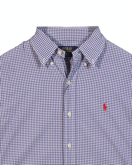 Ralph Lauren Checkered Classic Dress Blue Shirt