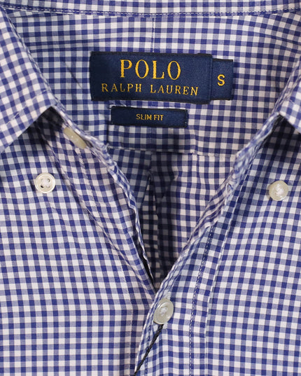 Ralph Lauren Checkered Classic Dress Blue Shirt