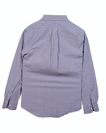 Ralph Lauren Checkered Classic Dress Blue Shirt