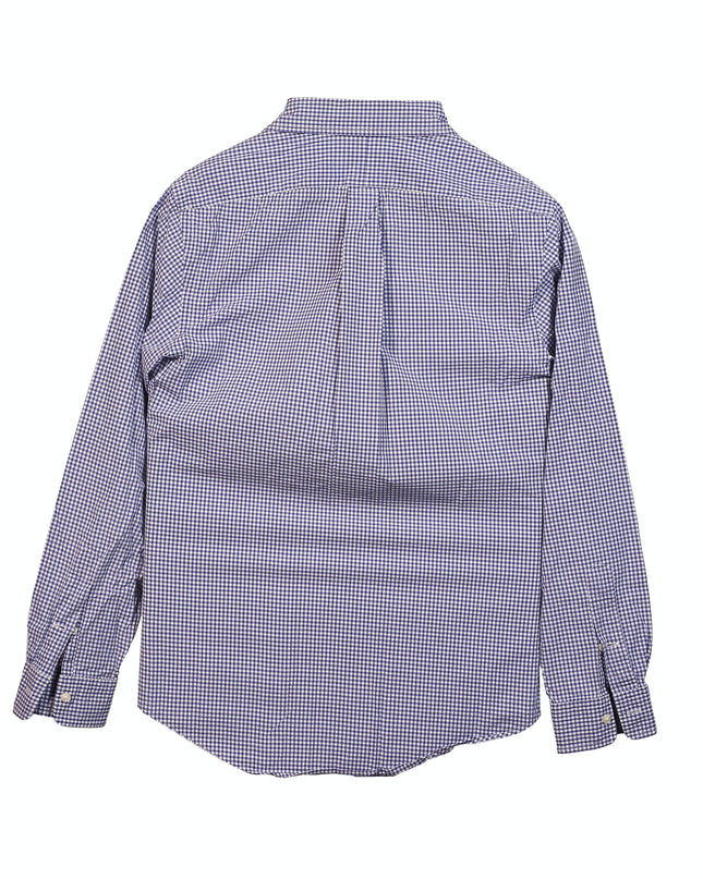 Ralph Lauren Checkered Classic Dress Blue Shirt