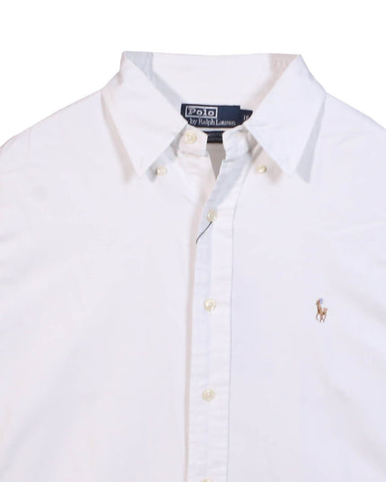 Ralph Lauren YARMOUTH Long Sleeved Button Down White Shirt