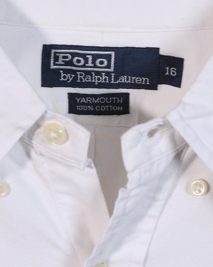 Ralph Lauren YARMOUTH Long Sleeved Button Down White Shirt