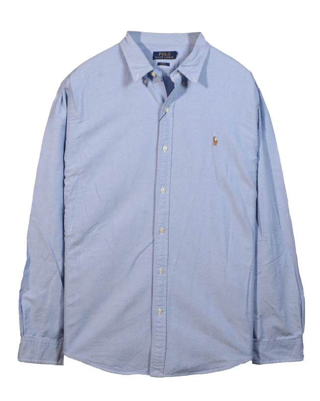 Ralph Lauren Classic Fit Long Sleeved Button Down Light Blue Shirt