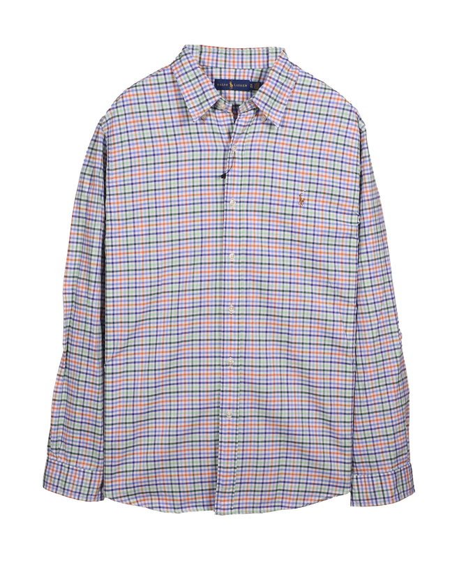 Ralph Lauren Plaid Long Sleeve Button Up Multicolor Shirt
