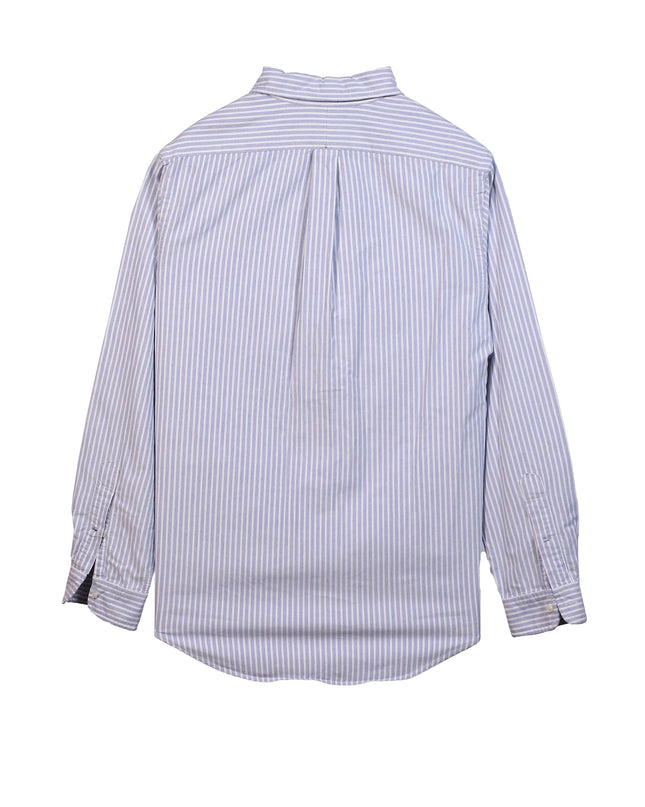 Ralph Lauren Stripe Cotton Button Down Blue Shirt
