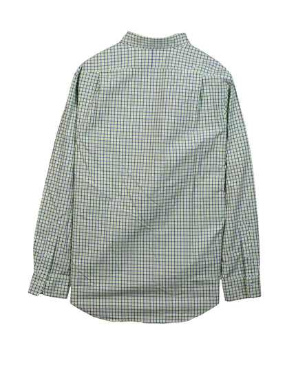 Ralph Lauren Green & Navy Micro Check Cotton Button-Down Shirt