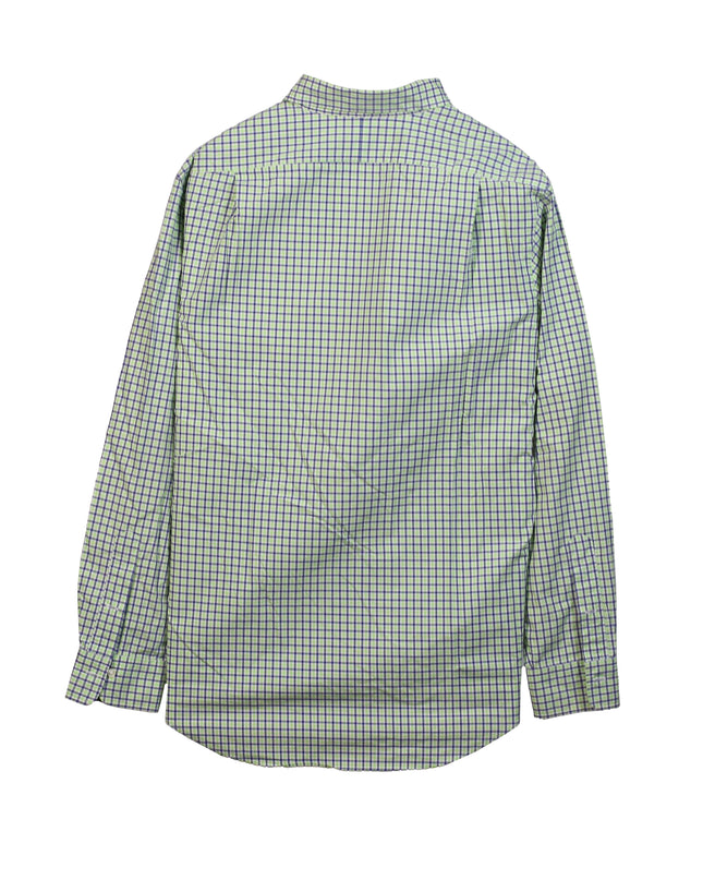 Ralph Lauren Green & Navy Micro Check Cotton Button-Down Shirt