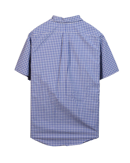 Ralph Lauren Ghingam Slim Fit Short Sleeve Check Blue Shirt