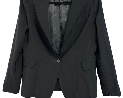 M&S Classic Tailored One-Button Black Blazer