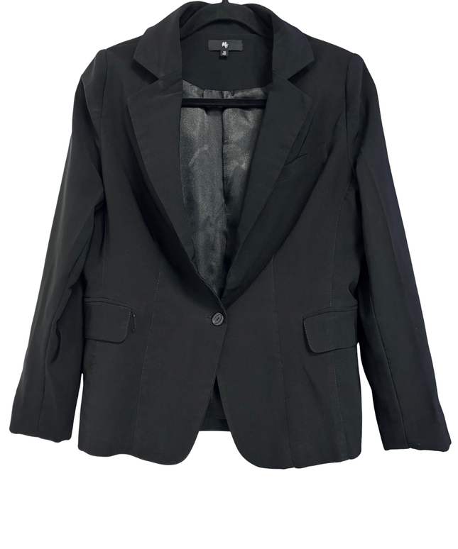 M&S Classic Tailored One-Button Black Blazer