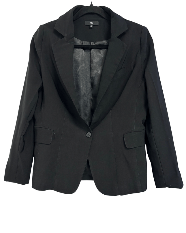M&S Classic Tailored One-Button Black Blazer