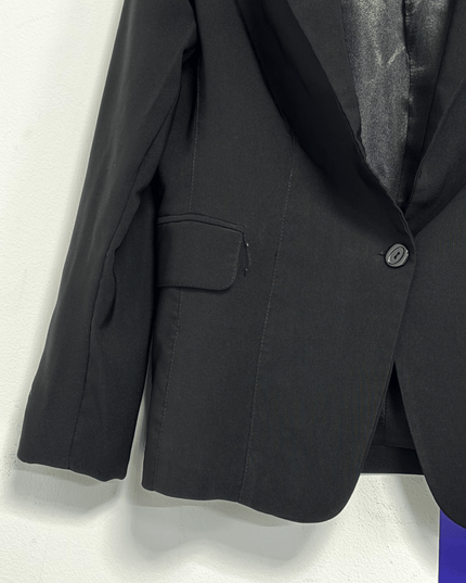 M&S Classic Tailored One-Button Black Blazer