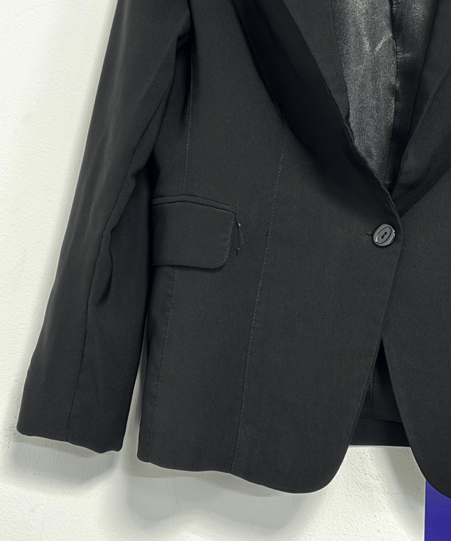 M&S Classic Tailored One-Button Black Blazer