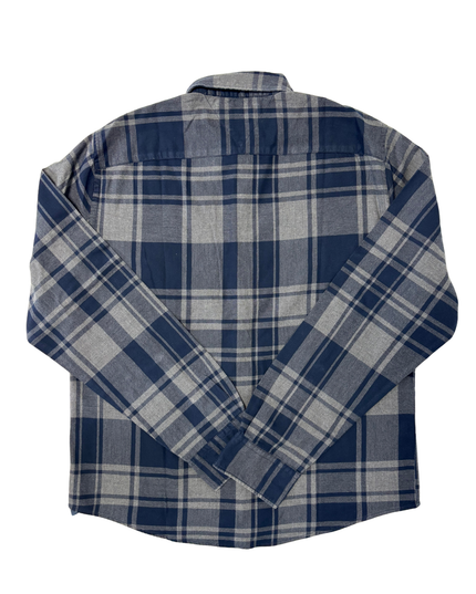Tommy Hilfiger New York Fit Navy & Grey Checkered Flannel Shirt - L