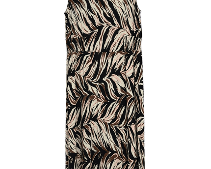 Warehouse Abstract Zebra Print Sleeveless Maxi Dress