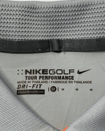 Nike Golf Tour Performance Dri-Fit Orange/Grey Colorblock Polo Shirt