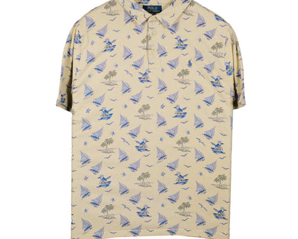 Ralph Lauren River Lodge Tropical Palm Yellow Polo Shirt
