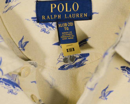 Ralph Lauren River Lodge Tropical Palm Yellow Polo Shirt