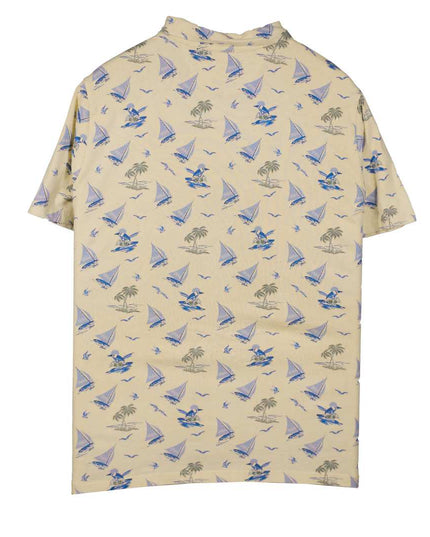 Ralph Lauren River Lodge Tropical Palm Yellow Polo Shirt