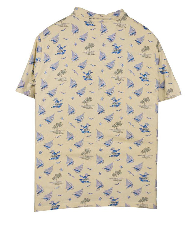Ralph Lauren River Lodge Tropical Palm Yellow Polo Shirt