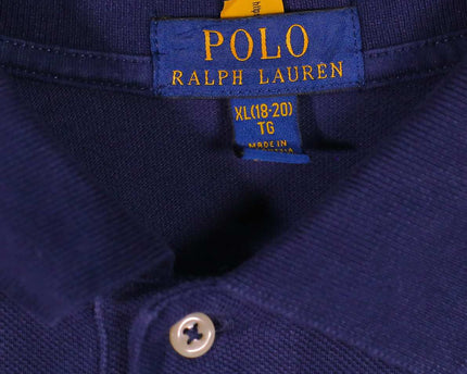 Ralph Lauren Big & Tall Stripe Mesh Short Sleeve Polo Blue Polo Shirt