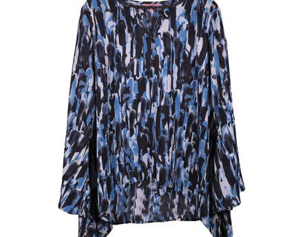 Juicy Couture Women's Rhinestone Keyhole Neck Blouse Top