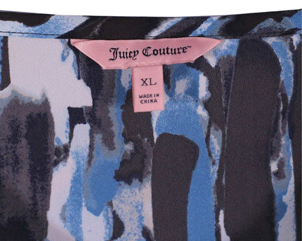 Juicy Couture Women's Rhinestone Keyhole Neck Blouse Top