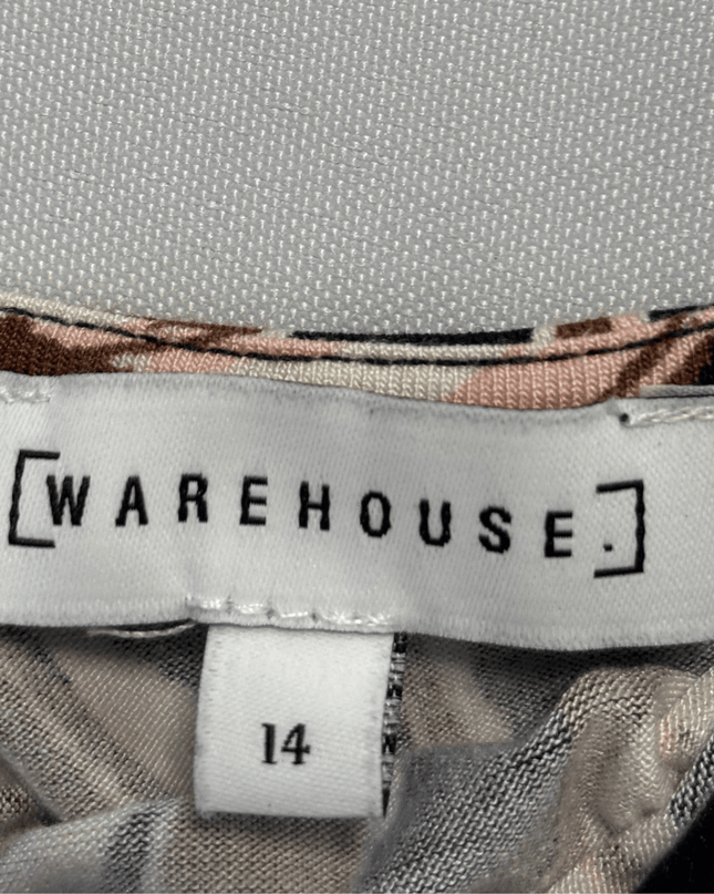 Warehouse Abstract Zebra Print Sleeveless Maxi Dress