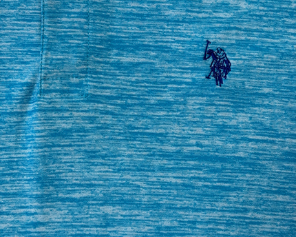 U.S. Polo Assn. Heather Sky Blue Performance Polo Shirt