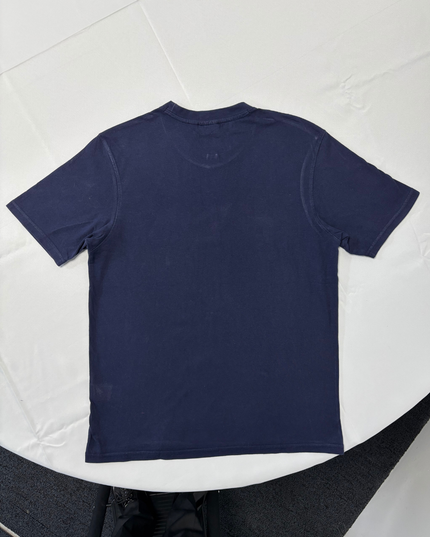 FILA Bold Logo Navy Blue Graphic Cotton T-Shirt - M