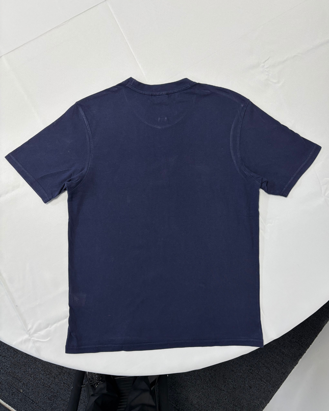 FILA Bold Logo Navy Blue Graphic Cotton T-Shirt - M