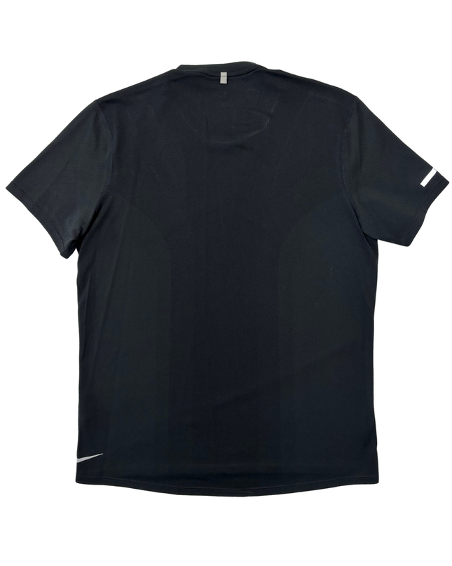 Nike Dri-Fit Running Division Black Reflective Swoosh Training T-Shirt