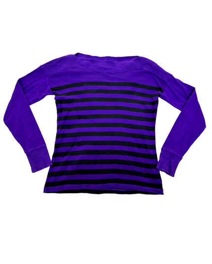 Lauren by Ralph Lauren Purple Stripe Sweater - M
