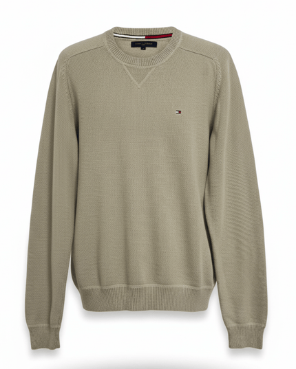 Tommy Hilfiger Sport Beige Crewneck Knit Sweater